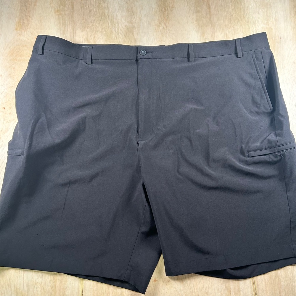 ProTour Mens Black Performance Golf Shorts Size 50 Stretch Flat Front Activewear